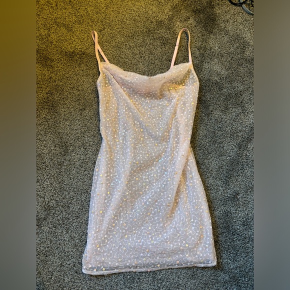 dyspnea Dresses & Skirts - Dsypnea Pink Sequin Mini Dress